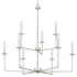 Quoizel Prescott 9 Light 32" Wide Taper Candle Style Chandelier Brushed Nickel