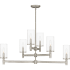 Quoizel 6 Light 36" Wide Pillar Candle Style Chandelier Antique Nickel