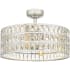 Quoizel 23 Inch Indoor Fandelier with Remote Control Polished Nickel