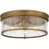 Quoizel Theodora 3 Light 16" Wide Flush Mount Drum Ceiling Fixture Weathered Brass