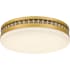 Quoizel Carey 16" Wide LED Flush Mount Drum Ceiling Fixture with Frosted Glass Shade Brushed Gold