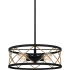 Quoizel Naturals 4 Light 18" Wide Multi Light Pendant Matte Black