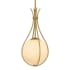 Quoizel Aliyah 11" Wide Pendant with Etched Opal Shade Aged Brass