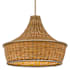 Quoizel Solebay 3 Light 22" Wide Pendant with Natural Rattan Shade Bronze Gold