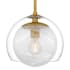 Quoizel Eslinger 10" Wide Mini Pendant with Clear and Cloud Glass Shades Brushed Gold