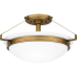 Quoizel 2 Light 15" Wide Semi-Flush Bowl Ceiling Fixture Weathered Brass