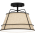 Quoizel 13" Wide Semi-Flush Ceiling Fixture / Converts to Pendant Matte Black