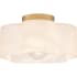 Quoizel Lilly 14" Wide Flush Mount Drum Ceiling Fixture Brushed Weathered Brass