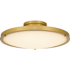Quoizel Donne 16" Wide LED Semi-Flush Bowl Ceiling Fixture with Etched Glass Shade Brushed Gold
