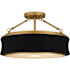 Quoizel Dylan 3 Light 16" Wide Semi-Flush Ceiling Fixture Matte Black