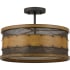 Quoizel Roadhouse 4 Light 16" Wide Semi-Flush Drum Ceiling Fixture / Pendant Aged Walnut