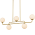 Quoizel Regis 5 Light 40" Wide Linear Chandelier Brushed Gold