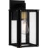Quoizel Robbins 12" Tall Outdoor Wall Sconce with Seedy Glass Shade Matte Black