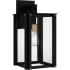 Quoizel Robbins 18" Tall Outdoor Wall Sconce with Seedy Glass Shade Matte Black