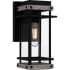 Quoizel Strader 12" Tall Outdoor Wall Sconce with Seedy Glass Shade Matte Black