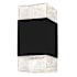 Quoizel Saxton 10" Tall LED Outdoor Wall Sconce with Textured Glass Shades Matte Black