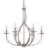 Quoizel Serenity 6 Light 27" Wide Candle Style Chandelier Italian Fresco
