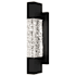 Quoizel Solace 16" Tall LED Outdoor Wall Sconce with Textured Glass Shade Matte Black