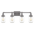 Quoizel Squire 4 Light 31" Wide Bathroom Vanity Light Galvanized