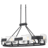 Quoizel Stratum 6 Light 38" Wide Linear Chandelier Royal Ebony