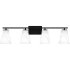 Quoizel Stetson 4 Light 35" Wide Vanity Light Matte Black