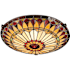 Quoizel Tiffany 2 Light 17" Wide Flush Mount Ceiling Fixture with Tiffany Glass Vintage Bronze