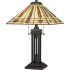 Quoizel Stevie 2 Light 24" Tall Tiffany Table Lamp Western Bronze