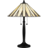 Quoizel 2 Light 24" Tall Tiffany Table Lamp Matte Black