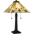 Quoizel 2 Light 23" Tall Tiffany Table Lamp Matte Black
