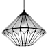 Quoizel Olivier 15" Wide Pendant with Art Glass Shade Matte Black