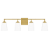 Quoizel Thoresby 4 Light 31" Wide Bathroom Vanity Light Aged Brass