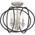 Quoizel Tupelo 4 Light 14" Wide Semi-Flush Globe Ceiling Fixture Matte Black