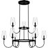 Quoizel Viscount 9 Light 36" Wide Taper Candle Style Chandelier Matte Black