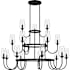 Quoizel Viscount 18 Light 48" Wide Taper Candle Style Chandelier Matte Black