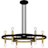 Quoizel Winsland 12 Light 30" Wide Abstract Chandelier Matte Black