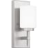 Quoizel Wilburn 12" Tall LED Bathroom Sconce with Frosted Glass Shade Brushed Nickel