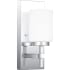Quoizel Wilburn 12" Tall LED Bathroom Sconce with Frosted Glass Shade Polished Chrome