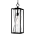 Quoizel Zarah 7" Wide Outdoor Mini Pendant with Twisted Hammered Glass Shade Matte Black