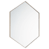 Quorum International Hexigon 24" W x 34" H Modern Geometric Metal Framed Bathroom Wall Mirror Gold
