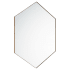 Quorum International Hexigon 28-1/4" W x 40" H Modern Geometric Metal Framed Bathroom Wall Mirror Gold