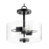 Quorum International Dakota 2 Light 12" Wide Pendant Noir