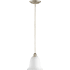 Quorum International Bryant Single Light 8" Wide Mini Pendant Aged Silver Leaf