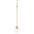 Quorum International Volan 6" Wide Mini Pendant Aged Brass