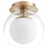 Quorum International Fort Worth 9" Wide Flush Mount Globe Ceiling Fixture Aged Brass