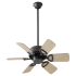 Quorum International Estate 30" 6 Blade Indoor Ceiling Fan Matte Black