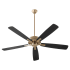 Quorum International Ovation 60" 5 Blade Indoor Ceiling Fan Aged Brass