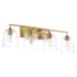 Quorum International Eldorado 4 Light 35" Wide Vanity Light Aged Brass