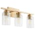 Aged Brass / Clear Fluted Glass