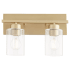 Quorum International Carter 2 Light 14" Wide Vanity Light Aged Brass