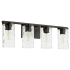 Quorum International Steinway 4 Light 28" Wide Vanity Light Matte Black